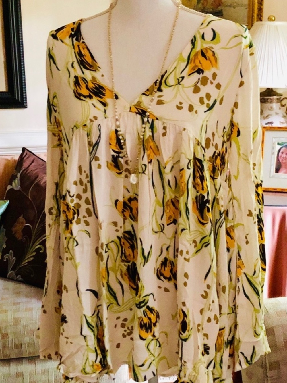 🌺🎉HP🎉🌺 NWT Free People Bella Floral Print Top - Picture 4 of 15